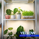 Barrina Grow Lights for Indoor Plants, Full Spectrum Grow Light, 1ft Plant Lights for Indoor Growing, LED Grow Lights, T5 Grow Light Strip, Plug and Play, Yellow, 8-Pack by GreenHaven Gardens