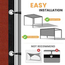 VICLLAX Shade Fabric Sun Shade Cloth with Every 2 FT Grommets for Patio Garden Pergola Cover Canopy 10x11 FT, Rust Red by GreenHaven Gardens