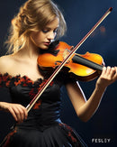Fesley Violin Fiddle Full Set: 4/4 Polished Violin Kit for Beginners, Acoustic Violin with Hard Case, Solidwood Hand Made Starter Kit with Bow, Rosin, Shoulder Rest, Tuner, Extra Strings by TinyTreasures Baby Boutique