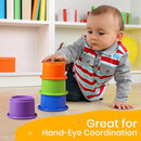 Stacking Cups Baby Toy Educational Cup Stacking Set 8-Pc Stackable Cups with Number Rainbow Nesting Cups for Babies 6-12 Months Stacking Cups for Toddlers 1-3 Perfect for Indoor/Outdoor by TinyTreasures Baby Boutique
