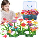 BIRANCO. Flower Garden Building Toys - Build a Bouquet Floral Arrangement Playset for Toddlers and Kids Gifts Age 3, 4, 5, 6 Year Old Girls, Educational STEM Toy (120 PCS) by TinyTreasures Baby Boutique