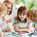 Skylety 31 Pieces Mini Finger Toys Set for Boy Girl Includes 6 Finger Skateboards, 4 Bikes, 2 Mini Scooters 4 Swing Board 8 Matched Wheels 7 Tool Accessories Educational Toy Party Favor(Novel) by TinyTreasures Baby Boutique