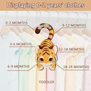 Baby Closet Dividers for Clothes - Set of 8 Unique Animals Design Baby Size Closet Divider Newborn to 24 Months, Babies Wardrobe Closet Organizer Nursery Decor Gender Neutral Kid Clothes Dividers by TinyTreasures Baby Boutique