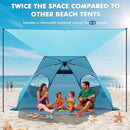 Elegear Beach Tent with Canopy, 1-Second Setup Pop Up Sun Shelter Shade, UPF 50+ UV Protection Silver-Coated Lightweight Portable Beach Cabana by TinyTreasures Baby Boutique