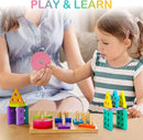Wooden Sorting & Stacking Toys, Montessori Toys for 1 2 3 Years Old Toddlers, Shape Sorter Puzzles with 24-Piece Large Geometric Blocks & 12 Word Cards, Gift for 12+ Months Baby Boys Girls by TinyTreasures Baby Boutique