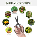 Garden Flower Bonsai Scissors,Walnut Wide Handles Pruning Gardening Scissors Floral Shears for Gardening,Succulent Harvest, and Precision Plant Trimming Care by GreenHaven Gardens