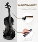 Vangoa 4/4 Full Size Beginner Violin Set, Acoustic Violin for Adults, Teens and Children over 11, Violin Beginner Set (with Hard Case, Rosin, Shoulder Rest, Bow, Spare Strings, Mutes and Black Set) by TinyTreasures Baby Boutique