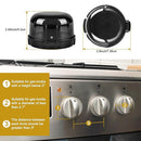 5-Pack Stove Knob Covers for Child Safety - Universal Size Gas Stove Knob Covers with Adhesive, Heat-Resistant Baby Proof Stove Knob Covers, Dual-Key Oven Knob Covers for Child Safety and Pet (Black) by TinyTreasures Baby Boutique