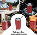 IEOVIEE 32 Pack 20oz Stainless Steel Bulk Tumblers with Lids and Straws Double Wall Insulated Travel Mug Durable Powder Coated Tumbler Bulk Cup for Cold and Hot Drinks(Red) by TinyTreasures Baby Boutique