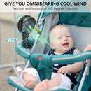 snawowo Mini Portable Baby stroller Fan, Battery Operated Personal Small Handheld Fan, 360° Rotate Flexible Tripod Rechargeable Clip On for Car Seat Crib Bike Treadmill Travel Camping Black by TinyTreasures Baby Boutique