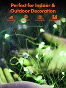 Twinkle Star 2 Pack Green Solar String Lights Outdoor, St. Patrick's Day Solar Fairy Lights Total 80 FT 240 LED, Waterproof 8 Modes, Tree Light for Patio Garden Wedding Party Home Holiday Decor by GreenHaven Gardens