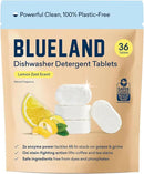 BLUELAND 100% Plastic-Free Dishwasher Detergent Tablets, 36 Count, Lemon Zest Scent, Eco Friendly Dishwashing Pods, Natural, Sustainable by CozyNest Decor