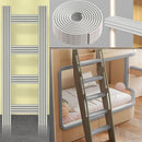Bunk Bed Ladder Pads,Self-Adhesive Bunk Bed Ladder Cover Foam Padding,Traction Treads for Stair Steps,Soft Extra-Wide Edge Protector,Furniture 6.5 Ft Gray by TinyTreasures Baby Boutique