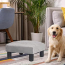 Joveco 15'' Small Foot Rest Stool Ottoman- Upholstered Footstool and Ottomans Small Footrest for High Beds- Lightweight and Portable, Light Gray by CozyNest Decor