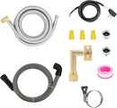 Roastove Universal Dishwasher Installation Kit,6 Ft Stainless Steel Dishwasher Hose,Burst Proof Water Supply Line with 3/8" Compression Connections,With a 6 feet drain hose and a clamp, one set by CozyNest Decor