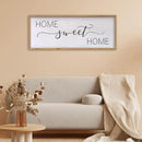 Home Sweet Home Sign Wall Decor 40"x15" Above Bed Living Room Large Wooden Framed Family Plaques Art (Wood) by CozyNest Decor