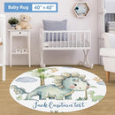 Custom Baby Crib Bedding Set, 5 Pcs Personalized Name Green Dino Baby Crib Set for Kid Infant Toddler, Double Layer Customized Present by TinyTreasures Baby Boutique