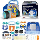 Interactive Truck Engine Toy with Removable Parts - Lights, Sounds, and Fun for Young Mechanics -Unleash Their Creativity and Motor Skills with This Truck Engine Toy (Bule) by TinyTreasures Baby Boutique