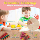 FUNLIO Kids Table and 4 Chairs Set for Ages 3-8, Height Adjustable Toddler Table and Chair Set, Easy to Wipe Arts & Crafts Table, for Classrooms/Daycares/Homes, CPC & CE Approved (5 pcs Set) - Pink by CozyNest Decor