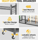 Ultrawall Garden Tool Organizer, Yard Tool Storage Rack for Garage Organization with Lockable Wheels, Garden Tool Stand for Rake, Brooms, Indoor & Outdoor Use by GreenHaven Gardens