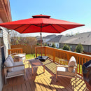 PURPLE LEAF 10ft Patio Umbrella Outdoor Square Umbrellas Large Cantilever Umbrella Windproof Offset Umbrellas Heavy Duty Sun Umbrella for Garden Deck Pool Patio, Brick Red by GreenHaven Gardens