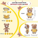 LoopMap Crochet Kit for Beginners - DIY Amigurumi Bear with Removable Dress & Accessories - Step-by-Step Video Tutorials, Extra Yarn, Crochet Tools, Handmade Gift for Kids & Adults (Bear K01, Yellow) by TinyTreasures Baby Boutique
