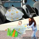 Stretchy Baby Car Seat Covers for Newborns, Infant Car Canopy Extra Soft and Stretchy Nursing Covers for Moms (Shinning Night) by TinyTreasures Baby Boutique