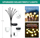 Solar Garden Lights, 4 Pack 32 LED Outdoor Firefly Lights, Waterproof Solar Pathway Lights, Swaying Decorative Solar Lights for Yard, Patio, Pathway, and Garden, Warm White Glow by GreenHaven Gardens
