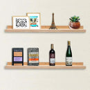 AZSKY Floating Shelves Wall Mounted Set of 2 Natural Wood Picture Shelves Wall Shelves for Bedroom Bathroom Living Room Kitchen Laundry Room Storage & Decoration 24 Inch by CozyNest Decor