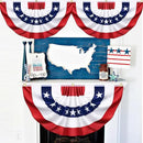 8 Pack USA Pleated Bunting Fan Flags, 1.5x3 Ft Patriotic Half Fan Banner American Flag Decoration Bunting for Outside Red White and Blue Decor Independence Day Memorial Day 4th of july Decorations by GreenHaven Gardens