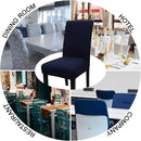 JQinHome 6 Pcs Dining Chair Slipcover,High Stretch Removable Washable Chair Seat Protector Cover for Home Party Hotel Wedding Ceremony (Navy Blue) by CozyNest Decor