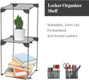 Neudeco Locker Accessories and Decor Kit, Including Mesh Shelf, Organizer, Magnetic Basket and Pen Holder, Suitable for School, Work, Kitchen, Bathroom, (Pack of 4, Grey) by CozyNest Decor