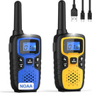 Wishouse Walkie Talkies for Kids Adults - Long Range Rechargeable 2 Way Radios,Gift,Hiking Accessories Camping Gear with Lamp,SOS Siren,NOAA Weather Alert,VOX,Easy to Use 2 Pack by TinyTreasures Baby Boutique
