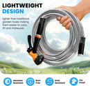 Garden Hose Metal 25 FT, Flexible Stainless Steel Water Hose with 10 Function Nozzle, Kink Free, Lightweight & Durable, Crush Resistant Fitting, Puncture Proof Hose for Yard, Rv, 600 PSI 2025 New by GreenHaven Gardens