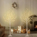 2 Pack 4FT 100LED Christmas Lighted Birch Tree, Timer Function Prelit Artificial Tree Lamp Plug in with Warm White Lights, 2 Modes Twinkling Twig Trees for Indoor Outdoor Party Christmas Decorations by CozyNest Decor