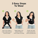 KeaBabies Baby Wrap Carrier - All in 1 Original Baby Carrier Newborn to Toddler Sling, Easy to Wear, Hands Free Bonding, Lightweight, Breathable Infant Wraps (Trendy Black) by TinyTreasures Baby Boutique