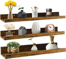 Giftgarden 24 Inch Floating Shelves Wall Mounted Set of 3, Rustic Large Wall Shelves Picture Ledge Shelf for Bedroom Living Room Bathroom Kitchen, 3 Different Sizes by CozyNest Decor