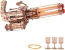 ROKR Gun 3D Puzzles for Adults, Wooden 3D Puzzle Rubber Bands Gun Toy, Rotating-Barrel Machine Gun, Wood Model Craft Kits, Cool Hobbies Birthday Gifts for Men Teen Boys 14+ by TinyTreasures Baby Boutique