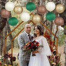 Paper Lanterns Green Brown Gold Round Hanging Chinese Lanterns for Birthday Party Gender Neutral Woodland Baby Shower Decorations Pack of 12 by CozyNest Decor