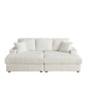3 Seater Sofa With 2 Ottomans For Living Room by HouseOfZazla