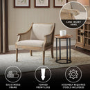 Transitional Cane Accent Armchair And Back Cushion - Natural