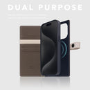 D8 Edition Full Grain Leather Wallet Case for iPhone 15 Pro Max - [2-in-1] Handcrafted Detachable Diary Style with Magnetic MagSafe Back Cover and Snap Closure, Gift Box Included (Etoffe Cream) by TinyTreasures Baby Boutique