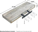 Sorbus Floating Shelves - 3 Pack 16 Inch Rustic Wall Shelves for Bedroom, Kitchen, Living Room, Bathroom Shelves, Home Decor, Office - Floating Shelf for Trophy, Books, Frames, Toilet Paper by CozyNest Decor