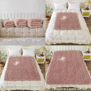 WESHIONGOO Chunky Knit Blanket Throw 50"×60" Knitted Throw Blankets for Couch Bed Fluffy Soft Blanket with Jumbo Chenille Yarn Thick 100% Handmade (Pink) by CozyNest Decor