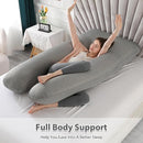 Amagoing Pregnancy Pillows with Cooling Cover, U-Shape Full Body Pillow for Sleeping, Support for Back, Legs, Belly, HIPS for Pregnant Women, Maternity Pillow for Adults, Dark Grey Cooling by TinyTreasures Baby Boutique