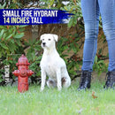 Dog Fire Hydrant Garden Statue with 2 Stakes, 14 Inches (Small) by GreenHaven Gardens