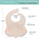 Loulou Lollipop Soft, Waterproof Silicone Feeding Bib by TinyTreasures Baby Boutique