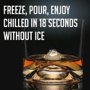Mount Fuji Heavy Crystal Whiskey Glasses Gift Set of 2, Thick Freezable Bourbon Glass 1lb Each, Premium Whiskey Gifts for Men, Frozen Crystal Chills Cocktails, 10 oz by CozyNest Decor