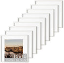 HAUS AND HUES White Square Frames Set of 9-16x16 by CozyNest Decor