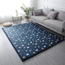 Loartee Coral Velvet Area Rug - 1" Thick Memory Foam Baby Play Mat, Washable Toddler Carpet, Home Decor for Living Room, Nursery, Kids Bedroom, Starry Blue, 6'7"x7'10" by TinyTreasures Baby Boutique